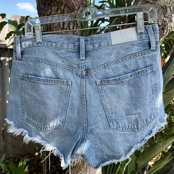 Pistola Light Blue Distressed Jean Shorts - Picture 4 of 10